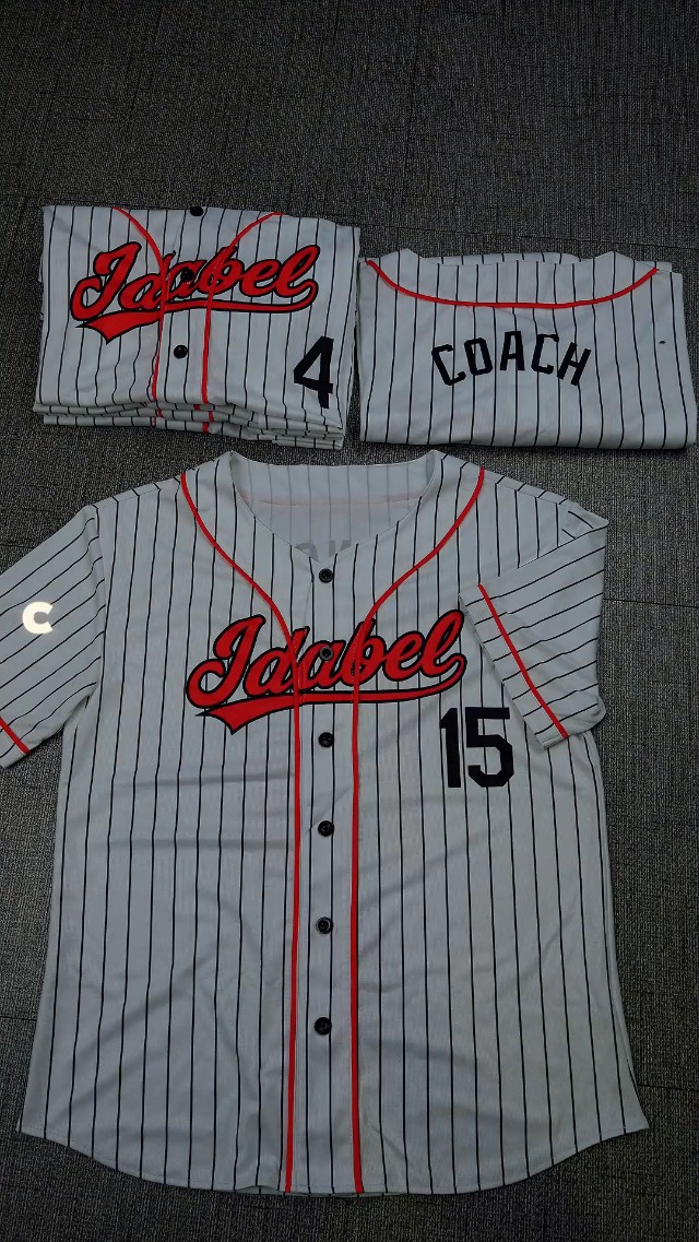 Camiseta de béisbol a rayas personalizada para mujeres, hombres y niños, con nombre, número y logo bordados, camiseta deportiva de béisbol miniatura 7