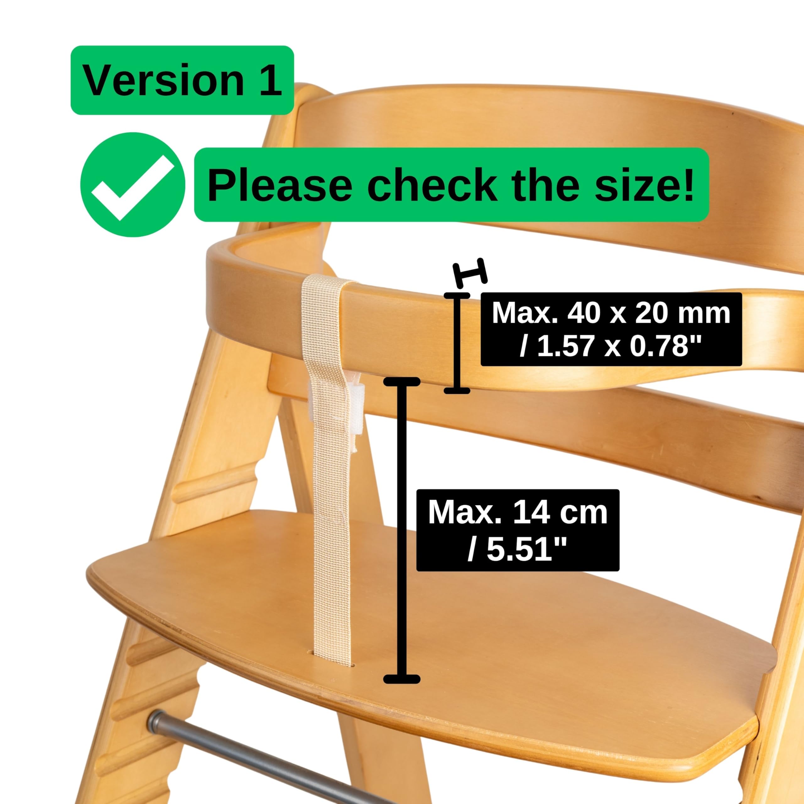 Set cintura inguinale con protezione cintura per seggiolone, confezione da 3, in beige, due cinture compatibili con Hauck Alpha Beta, Stokke Tripp Trapp, roba, Kinderkraft, ecc.