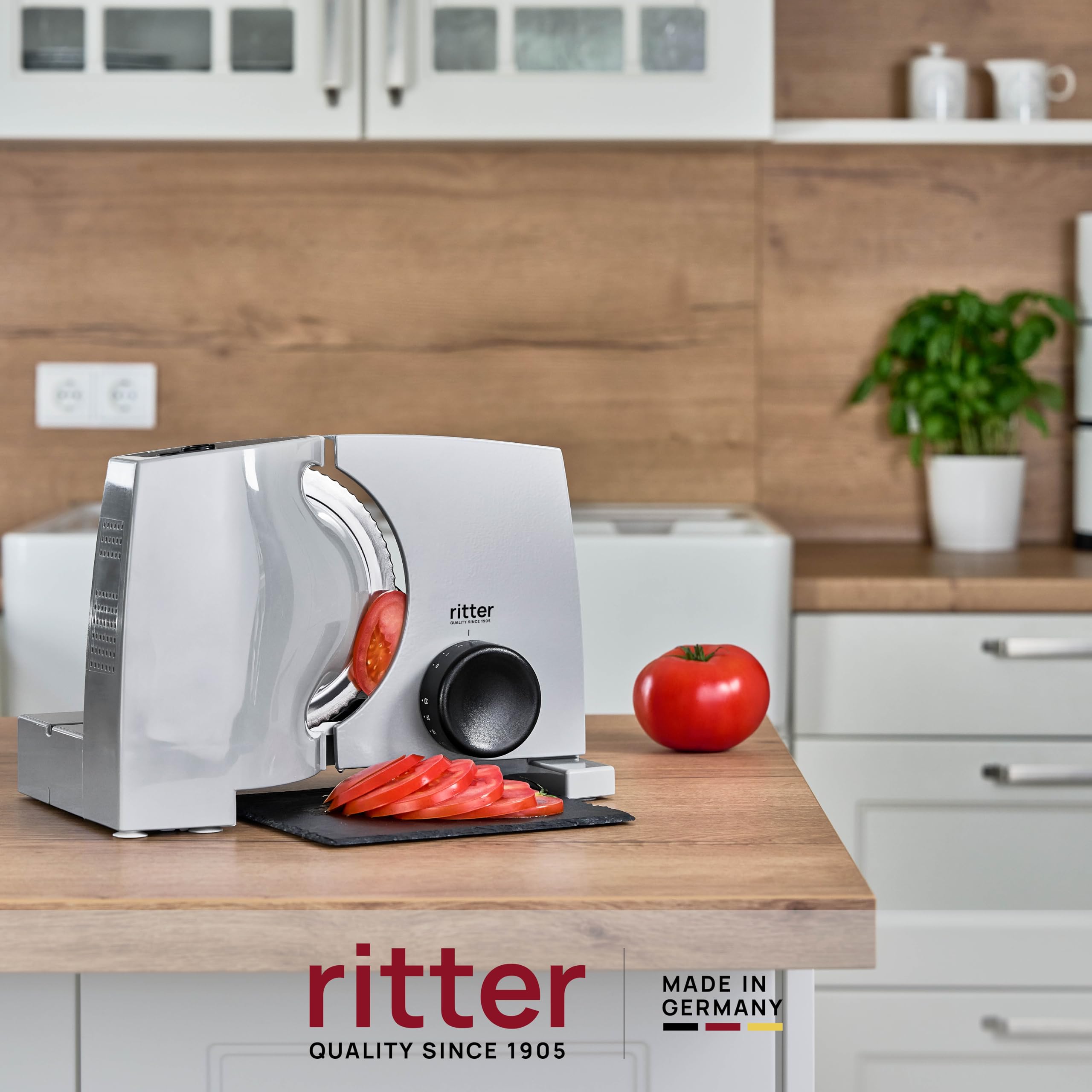 Ritter Nova 1 Elektrischer Allesschneider Brotschneidemaschine aus Metall Made in Germany