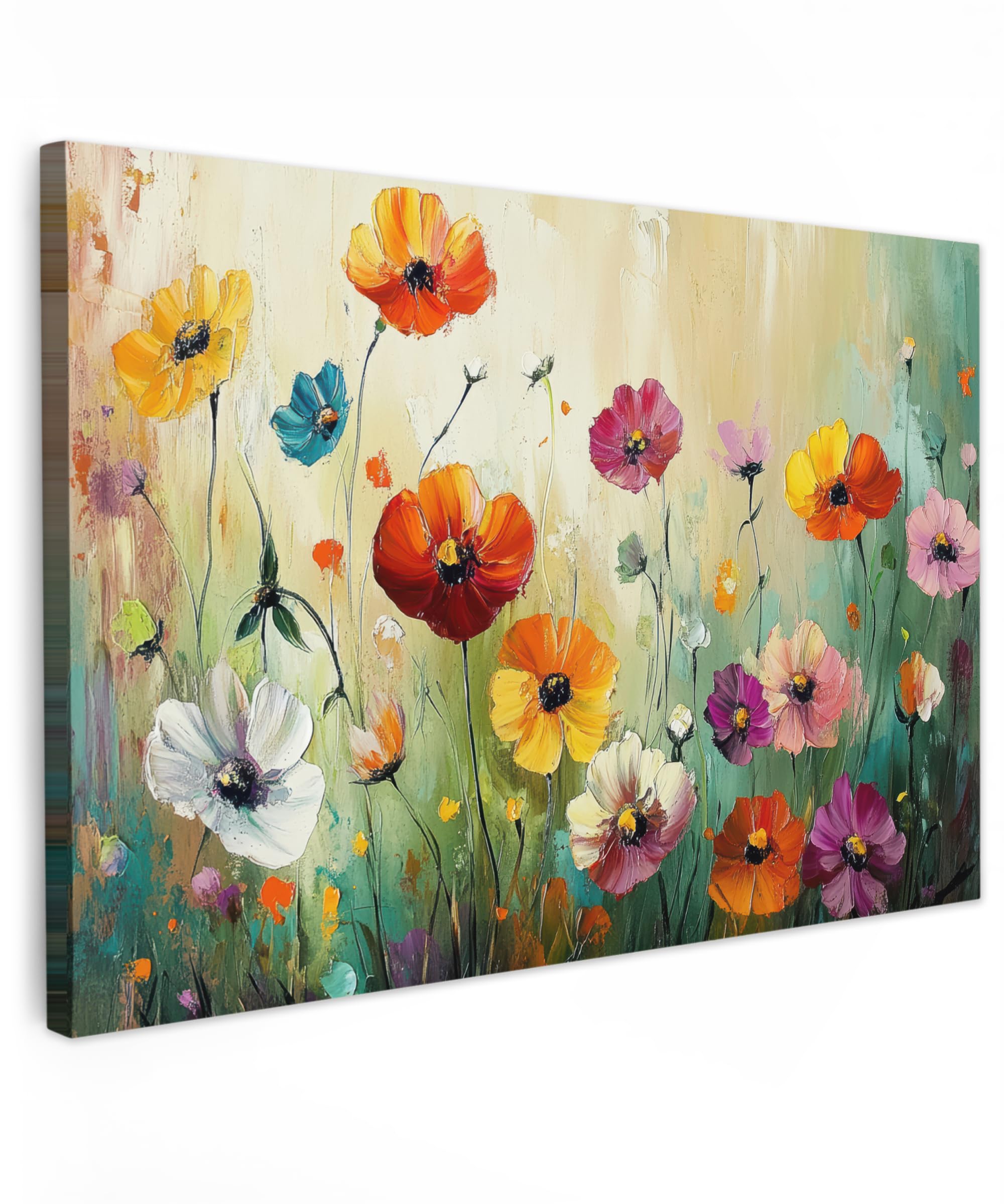 MuchoWow© Canvas Wall Art Work 47"x31" / 120x80 cm Room Decor Painting Wallfillers Picture Decoration Prints Art - Flowers - Spring - Nature
