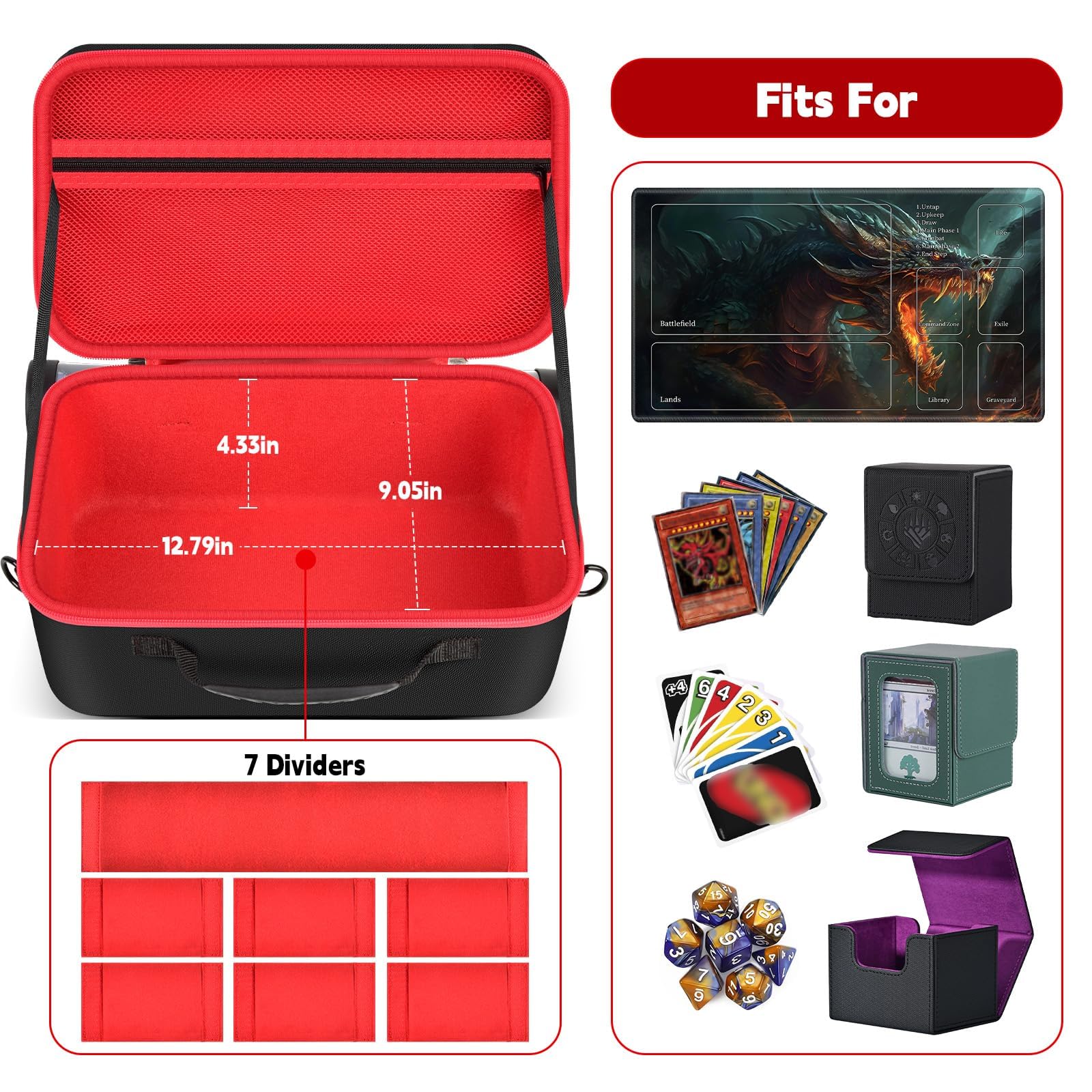 Amazon.co.jp: デッキケース カードケース 「遊戯王ポケカ MTG
