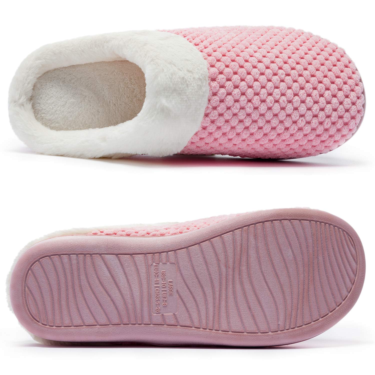 Kuako Inverno Pantofole Donna Peluche Ciabatte Caldo Comode Scarpe da Casa Antiscivolo Memoria Schiuma Pantofole Interno Esterno