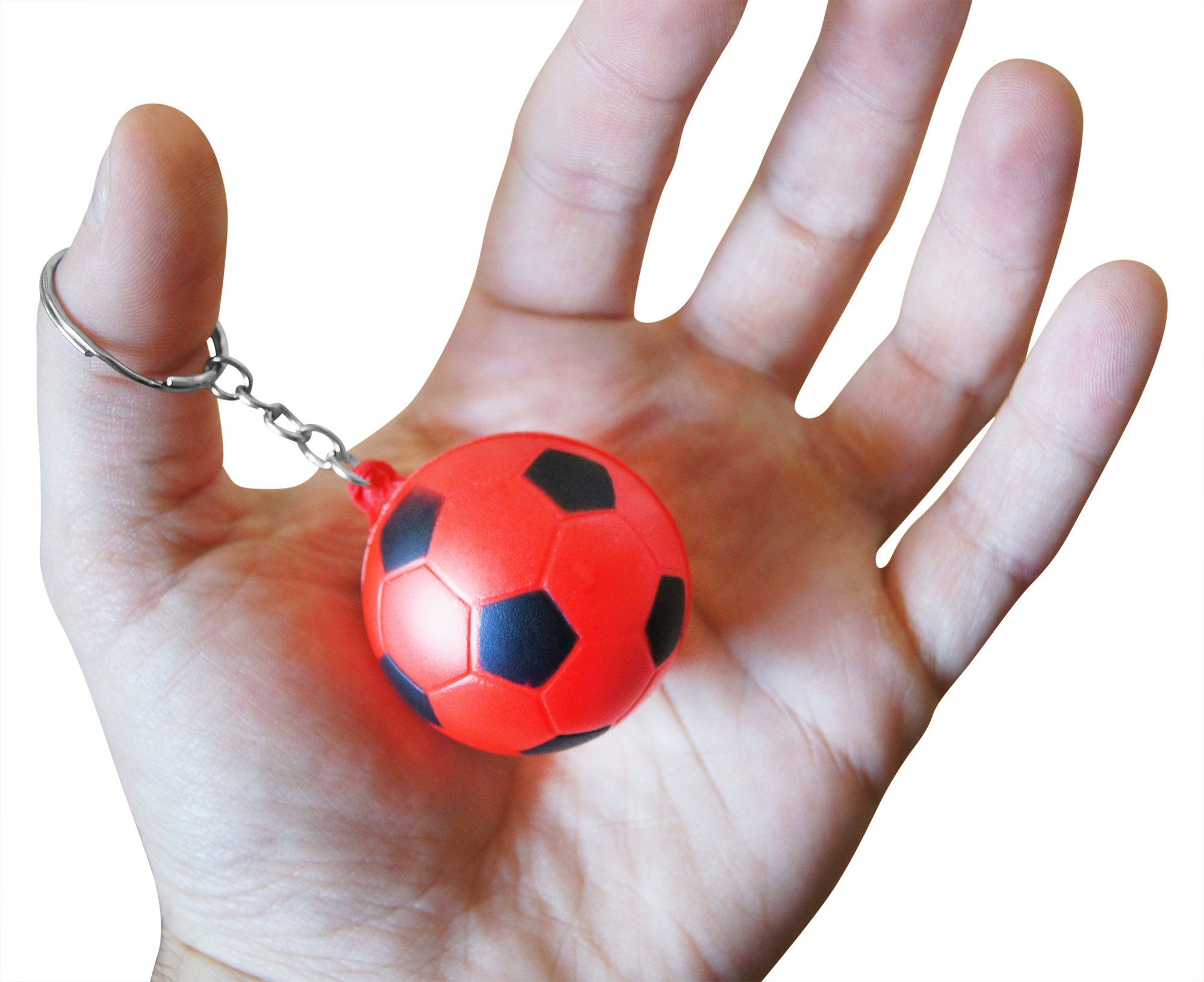 Amazon.com: Novel Merk 12 Pack Red Soccer Ball Keychains for Kids