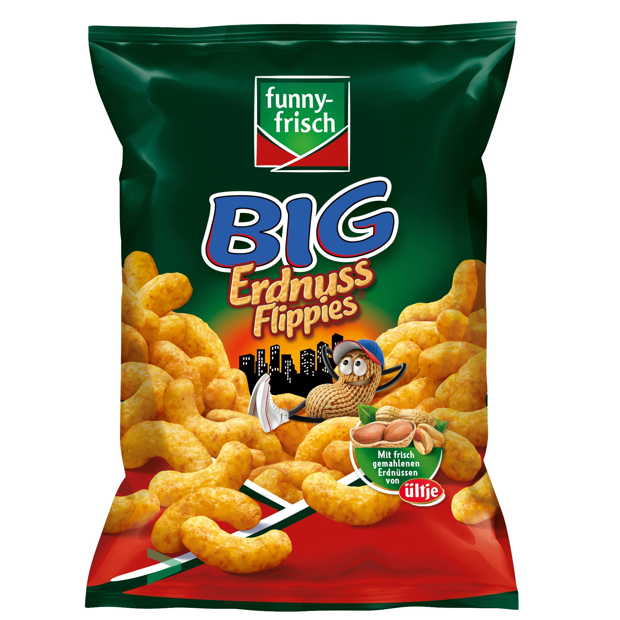 Funny Frisch Big Erdnuss Flippies Flips Knabberspaß 6er Pack (6x175g Beutel) + usy Block