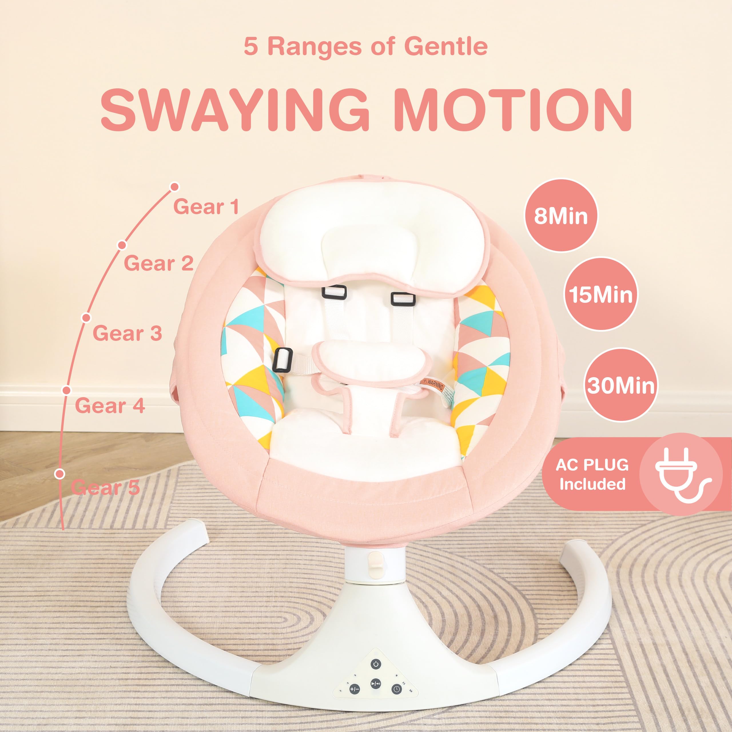 Black 5 Point Harness Buckle Clip Replacement Part for Graco Swing by Me Swing Rocker Bouncer Seat Safety for Babies, Toddlers, Kids, Children