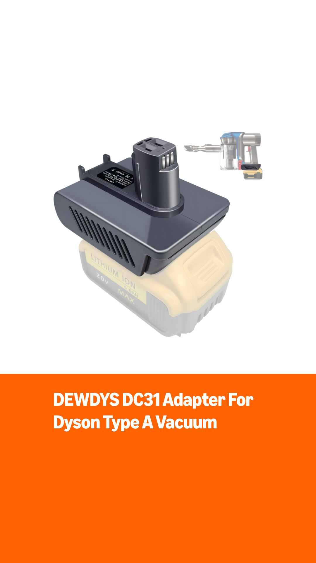 Amazon.com: DEWDYS DC31 Battery Adapter for Dyson Type A