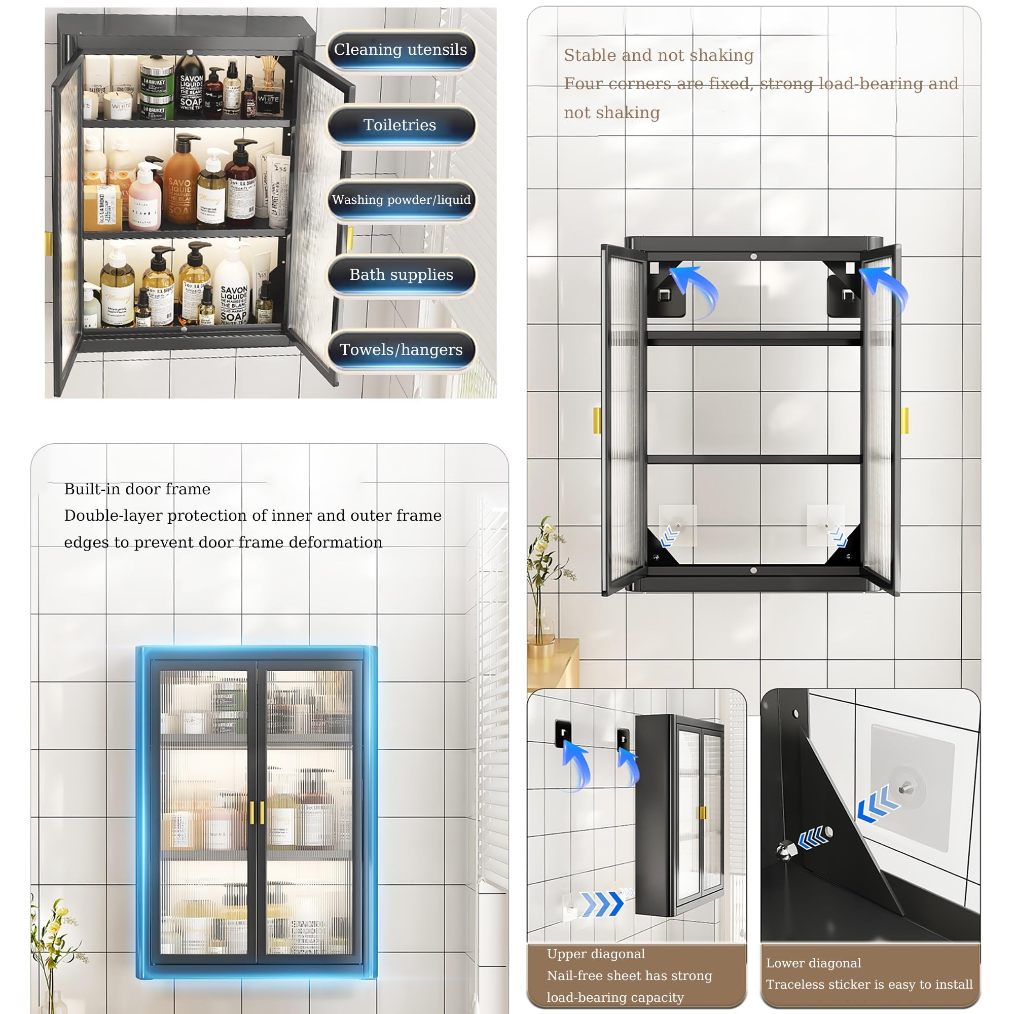 Botiquines for baño, armario baño pared, botiquín for colocar sobre el inodoro, organizadores y almacenamiento for el baño, botiquín de pared for baño, botiquín colgante for baño, cocina(Wit,40x14x71c