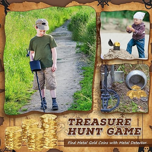 Miniatura 3 de Hanaive 100 Piezas Monedas de Pirata de Metal Cofre del Tesoro Doblón Español Monedas Falsas Fichas para Niños Juegos de Mesa Fiesta Pirata Cosplay