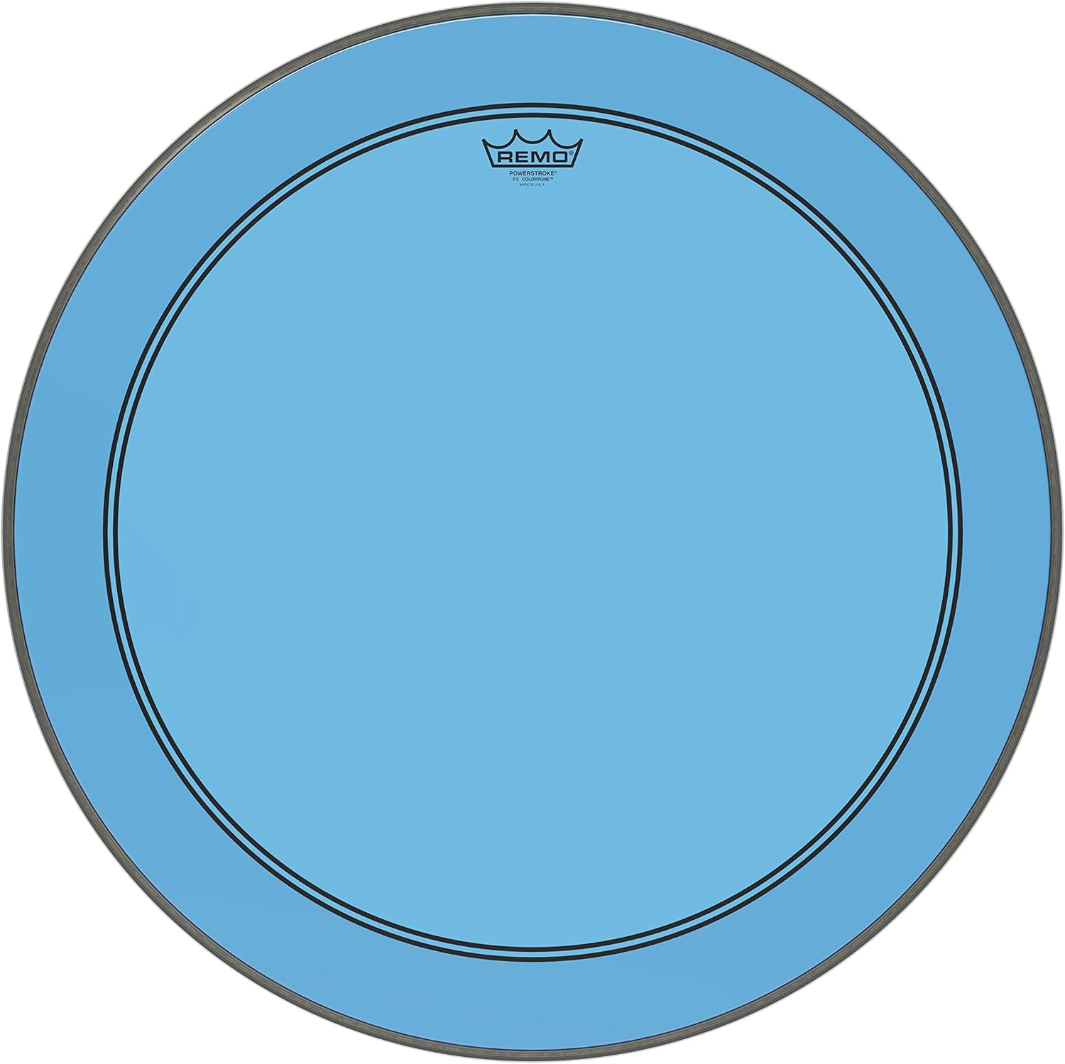 Remo Powerstroke P3 Colortone Blue Bass Drum Head 26"