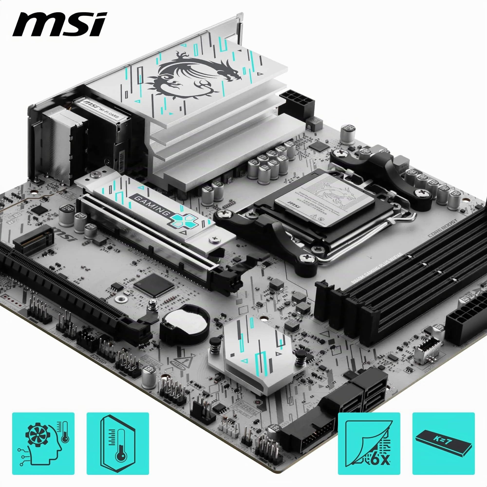 Msi B840M Gaming Plus WIFI6E Mainboard Sockel AM5 – Bild 4