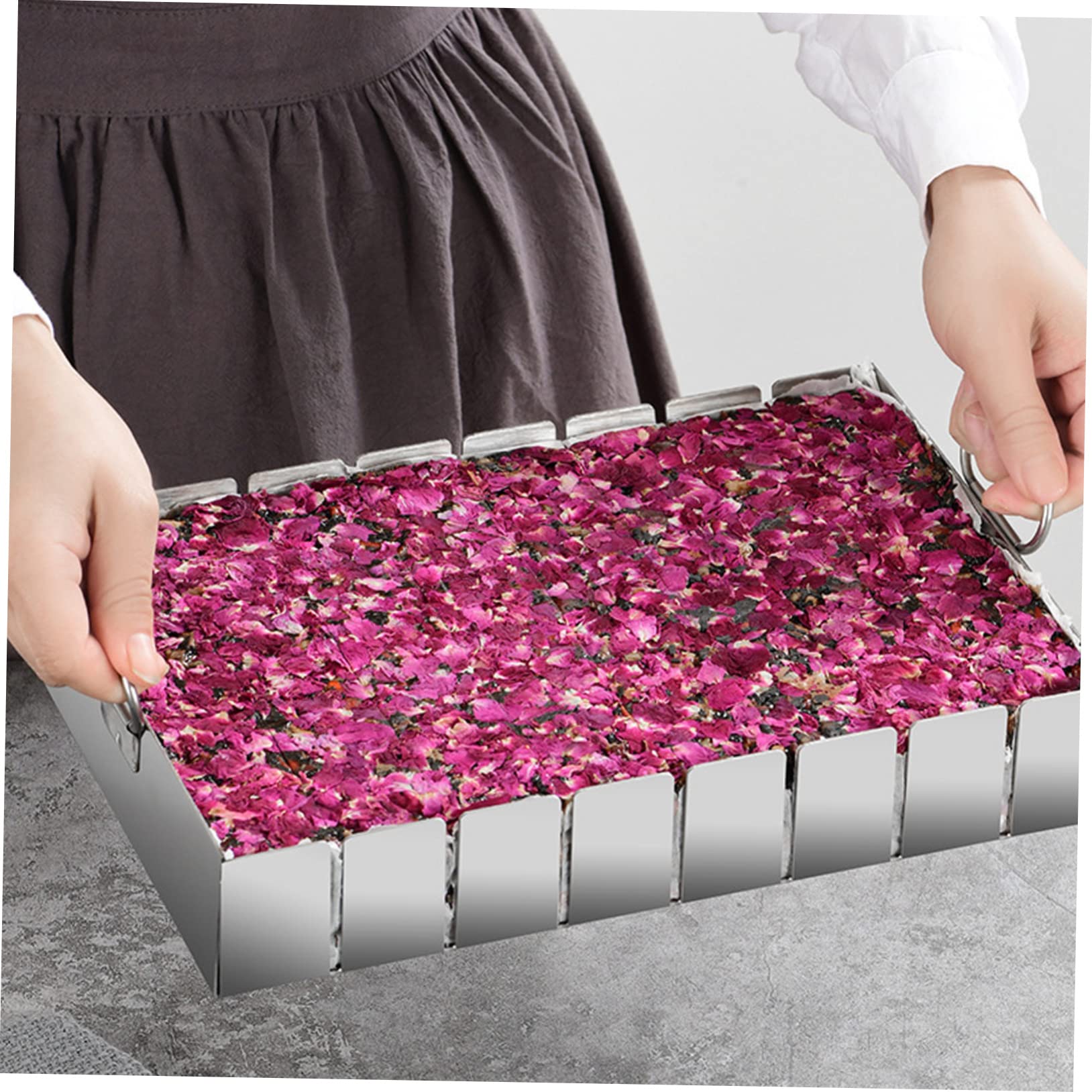 Nougat Ausstechform aus Edelstahl mit Glatter Oberfläche und Einfachem Lösen Backzubehör für Kuchen und Süßigkeiten im Bäckereibetrieb oder Süßwarenladen