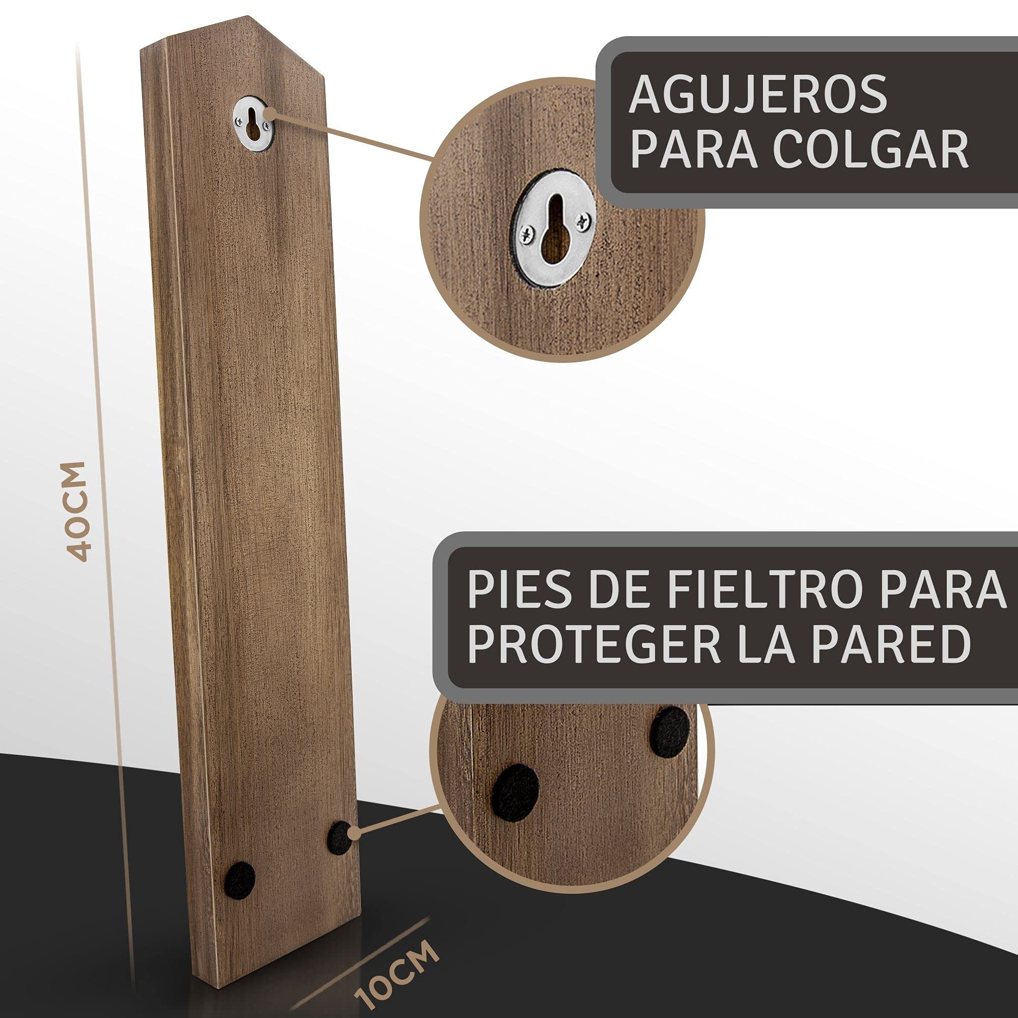 Soporte de Madera para 12 Dardos - Práctico Soporte de Pared, Ideal como Accesorio para Todas Las Dianas, Adecuado para Steeldarts, Softdarts