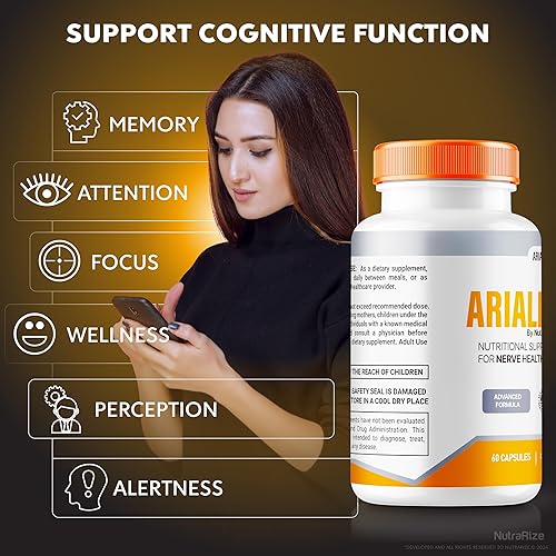 Miniatura 7 de Paquete de 5 cápsulas Arialief, apoyo nutricional oficial para la salud nerviosa, vitaminas Arialief totalmente naturales para nervios saludables,