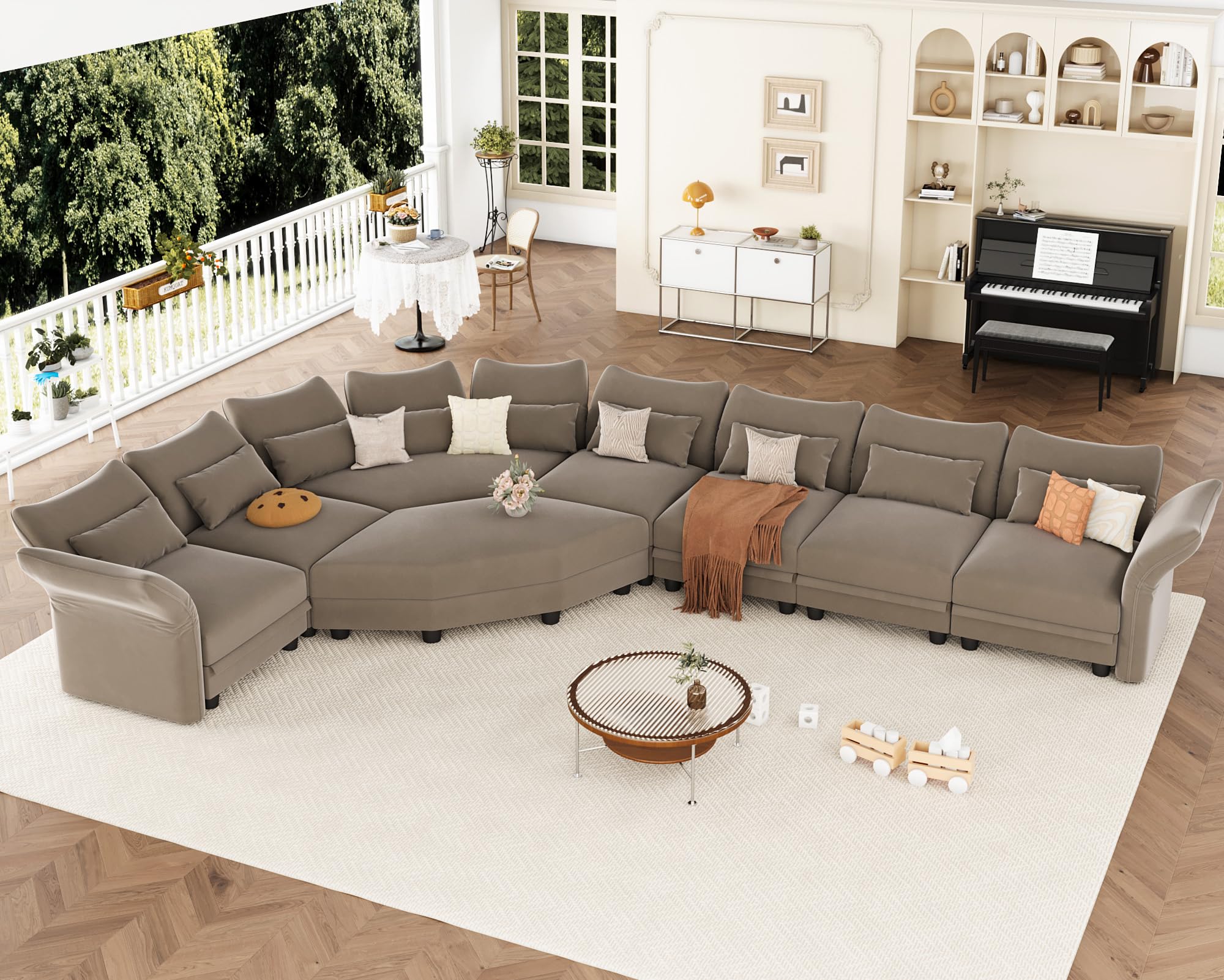 LLappuil Velvet Sectional