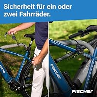 Lacăt cu cablu pentru bicicletă Fischer, 110 cm, cablu spiralat din oțel de 8 mm cu suport, compatibil cu biciclete electrice și trotinete electrice 3