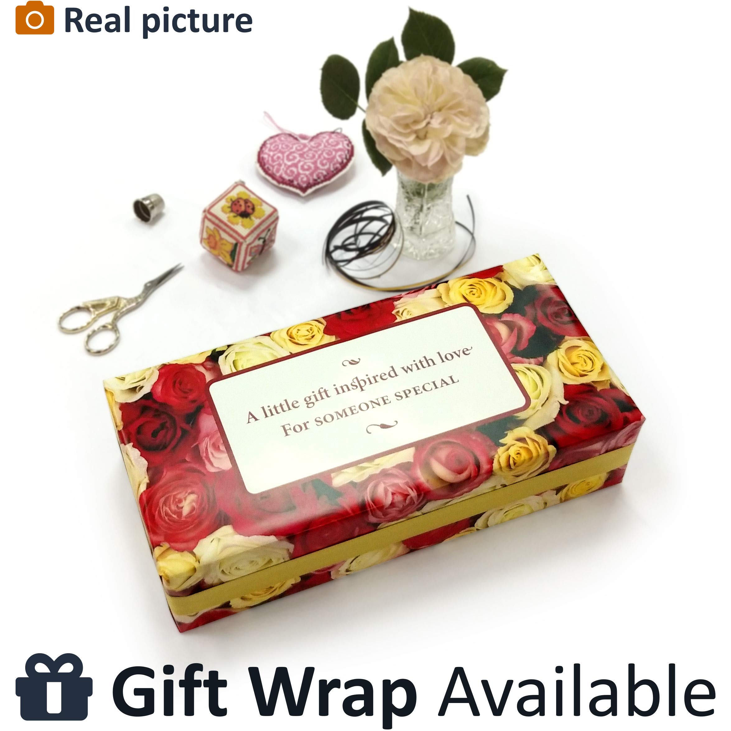 Brvsk Kit De Punto De Aguja Floral Para Adultos Y Principiantes: Lirios Blancos De 16 X 16 Pulgadas Con Diseño Impreso Claro Y Preciso En Lienzo De Algodón; Incluye 2 Agujas