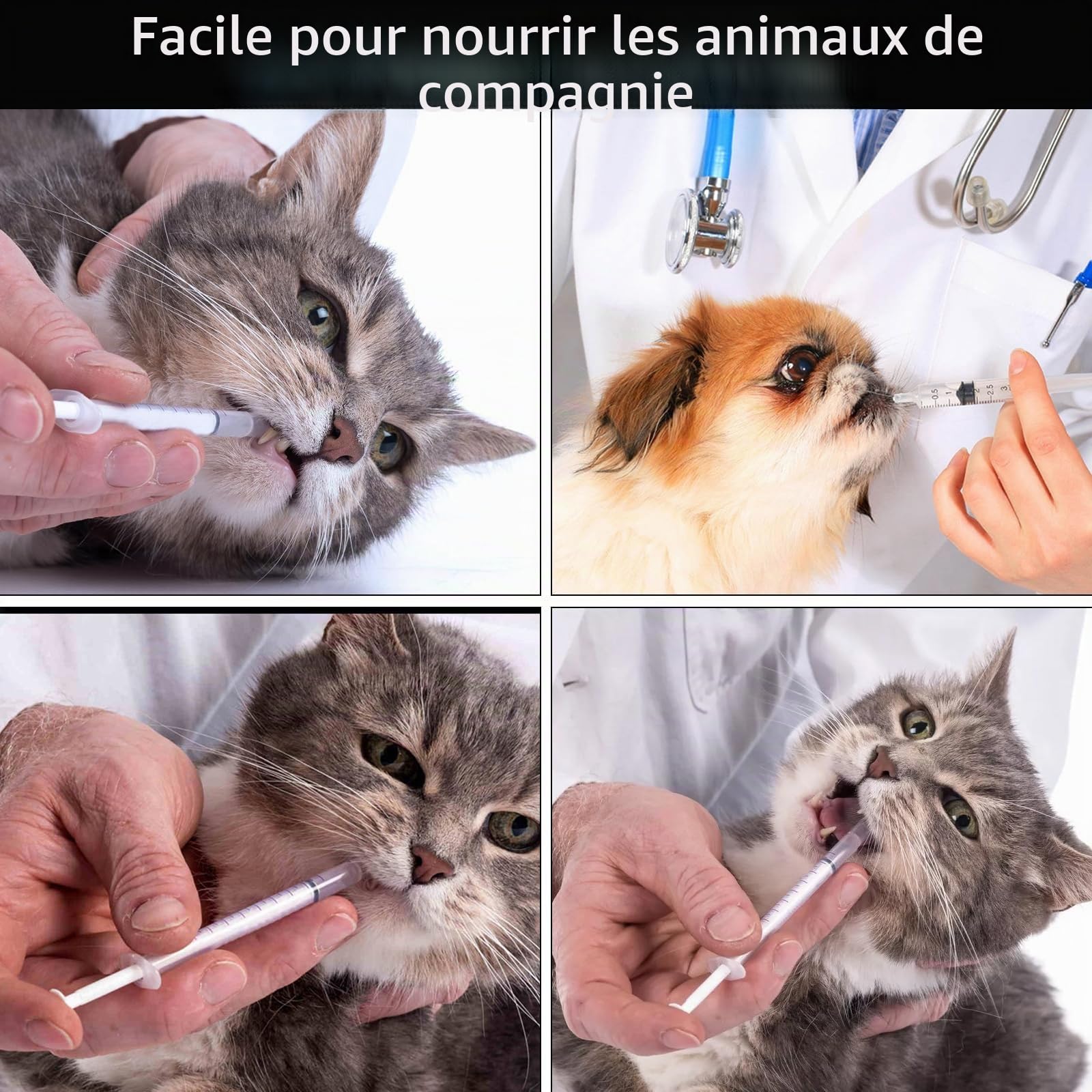 ASelected Lot de 200 seringues à insuline - 1 ml - En plastique - À usage unique - Sans aiguilles - Pour aliments, animaux de compagnie, laboratoires scientifiques - Emballées individuellement