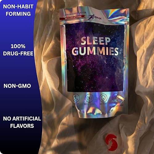 Miniatura 8 de Vemax Sleep Gummies - Gomitas de melatonina para adultos, 10 mg, L-teanina, magnesio, lavanda, bálsamo de limón y ashwagandha, apoyo para el