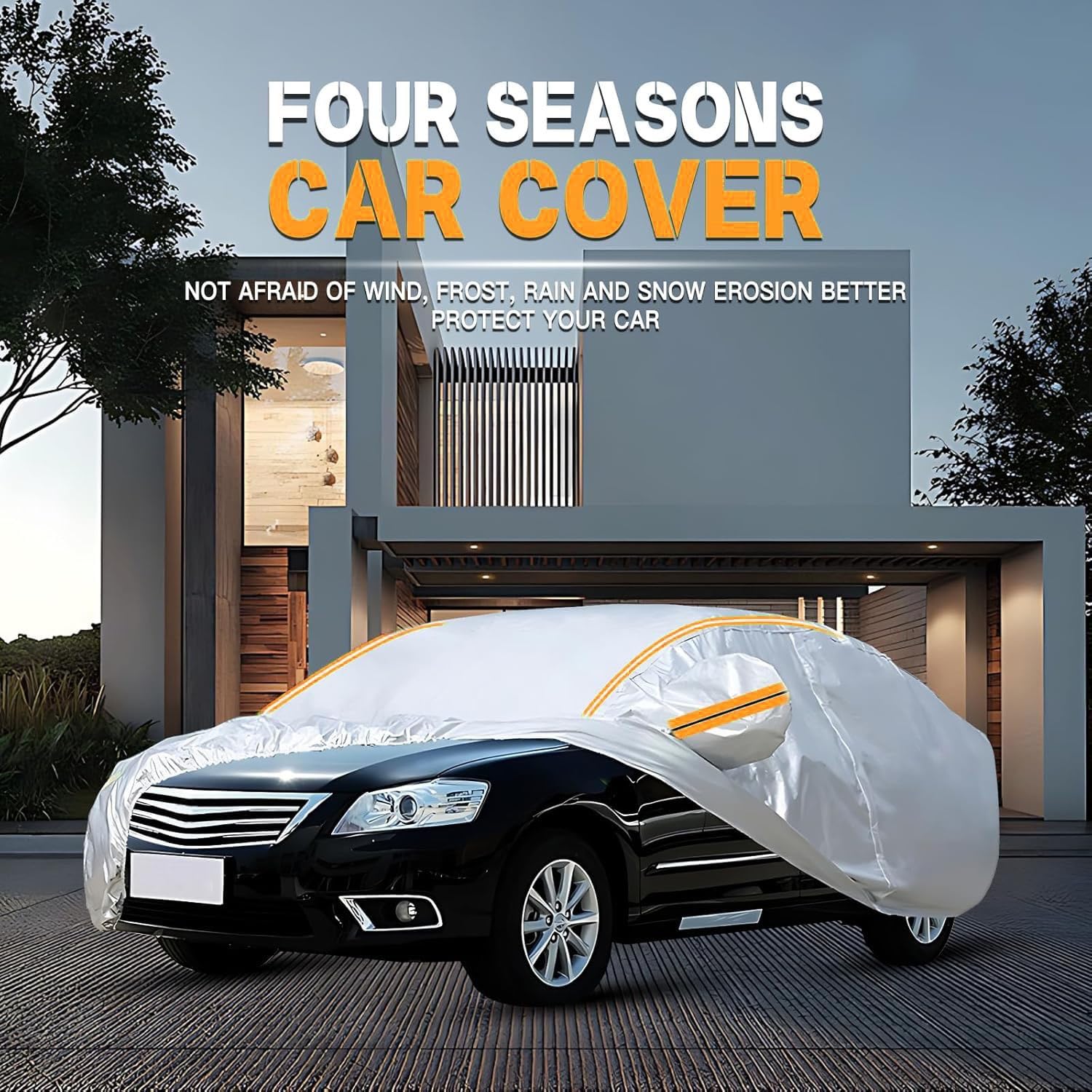 Telo Copriauto per T oyota Tundra CrewMax (2007-2021) | Copriauto leggero su misura, Protezione UV & resistente all'acqua, Antivento & antifurto, Adattamento elastico aderente