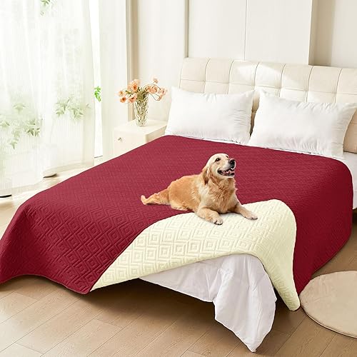 Miniatura 8 de hyha Manta impermeable para perro, manta suave para cama de perro, manta para mascotas, funda impermeable para sofá lavable, funda reversible para