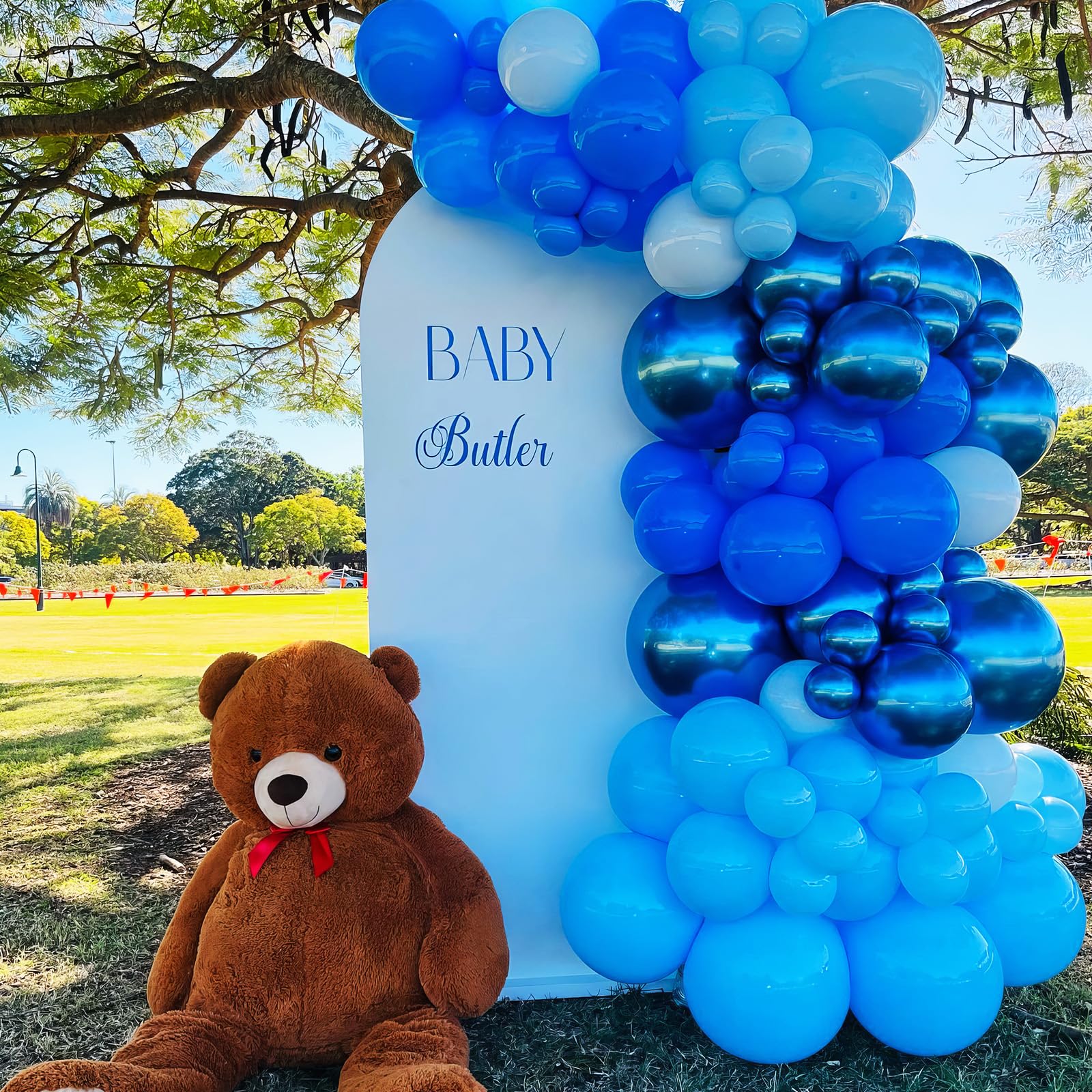 HILAVO Luftballon Girlande Blau Ballons Girlande Metallic Balue Party Helium Ballon Pastell Blau Dunkelblau Perlblau Luftballon für Junge Babyparty Abschluss Frozen Blue Geburtstag Party Dekoration