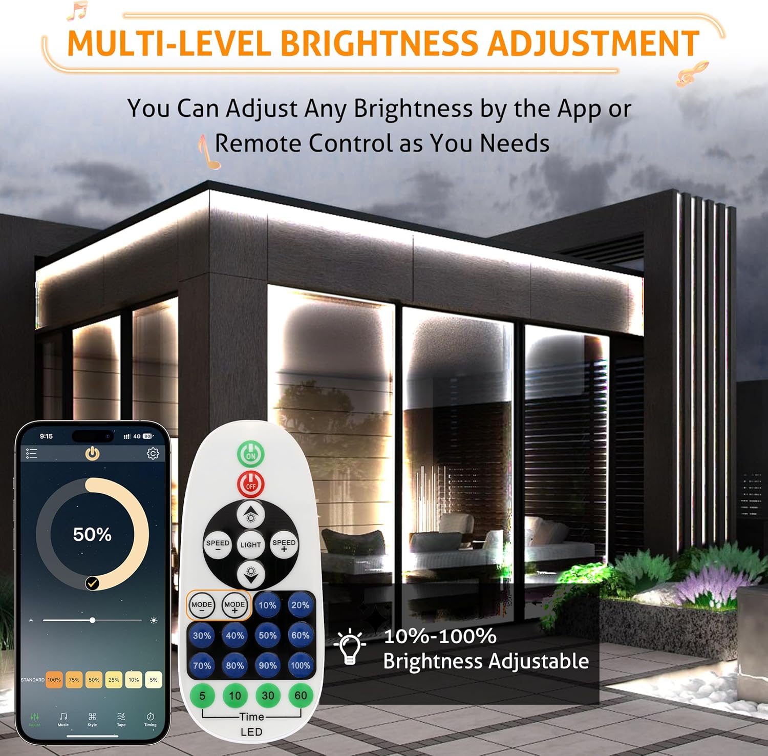 WICHEMI 100FT Storefront LED Lighs for Business Bluetooth APP Control LED Module for Signs Daylight White 6500K Storefront Lights 1.32W 12V 2835 SMD Window Lights for Business Advertising Store Décor