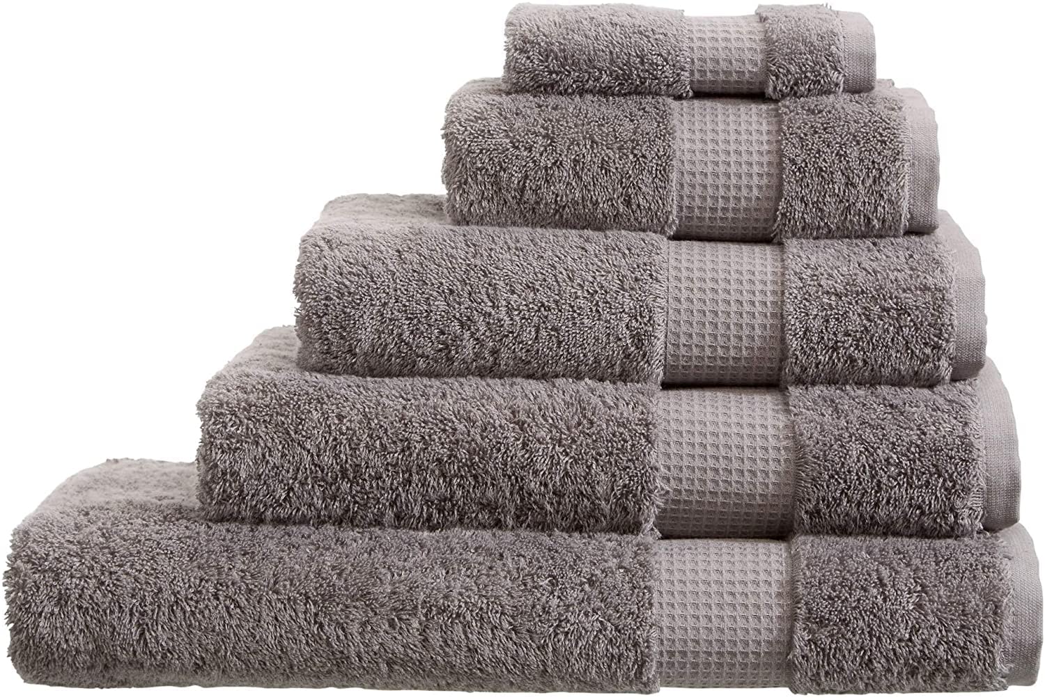 Brit DiamondsLuxury Pima Hotel Quality 2 Pack Silver Bath Towel Set 100% Cotton 700 GSM Highly Absorbent Bathroom Bath Towels Set (Silver)
