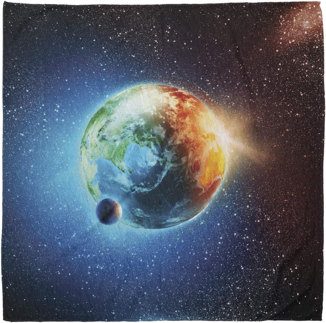 Ambesonne Unisex Bandana Blue Red 10