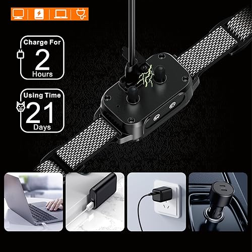 Miniatura 7 de Beoankit Collar antiladridos para perros sin golpes, collar antiladridos automático con 5 sensibilidad ajustable, 4 modos de entrenamiento