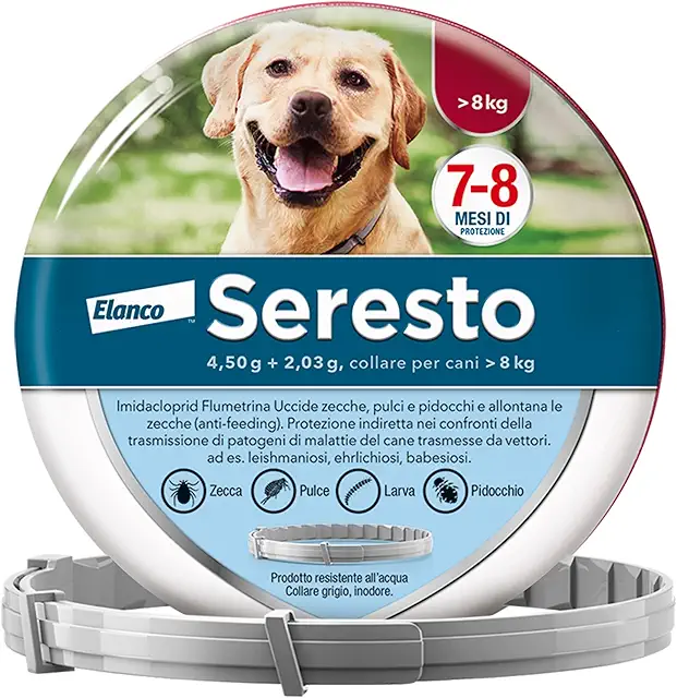 Collare Seresto per Cani oltre 8 kg - Protezione Antiparassitaria fino a 8 Mesi