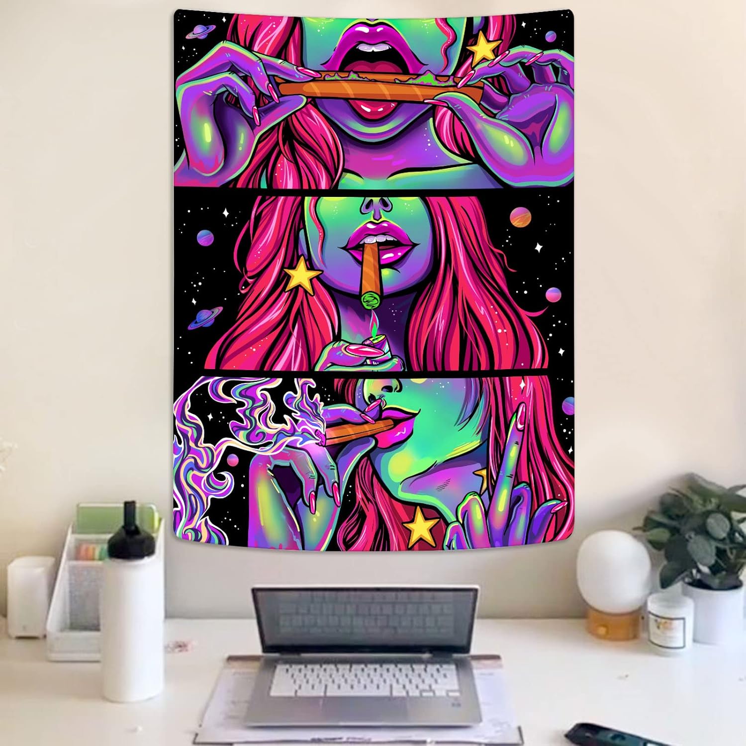 Yeoiat Trippy Tapestry Cool Tapestry Wall Hanging Anime