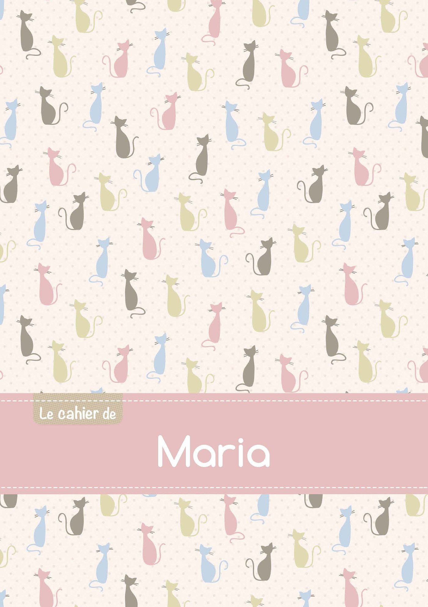 CAHIER MARIA?BLANC,96P,A5?CHATS