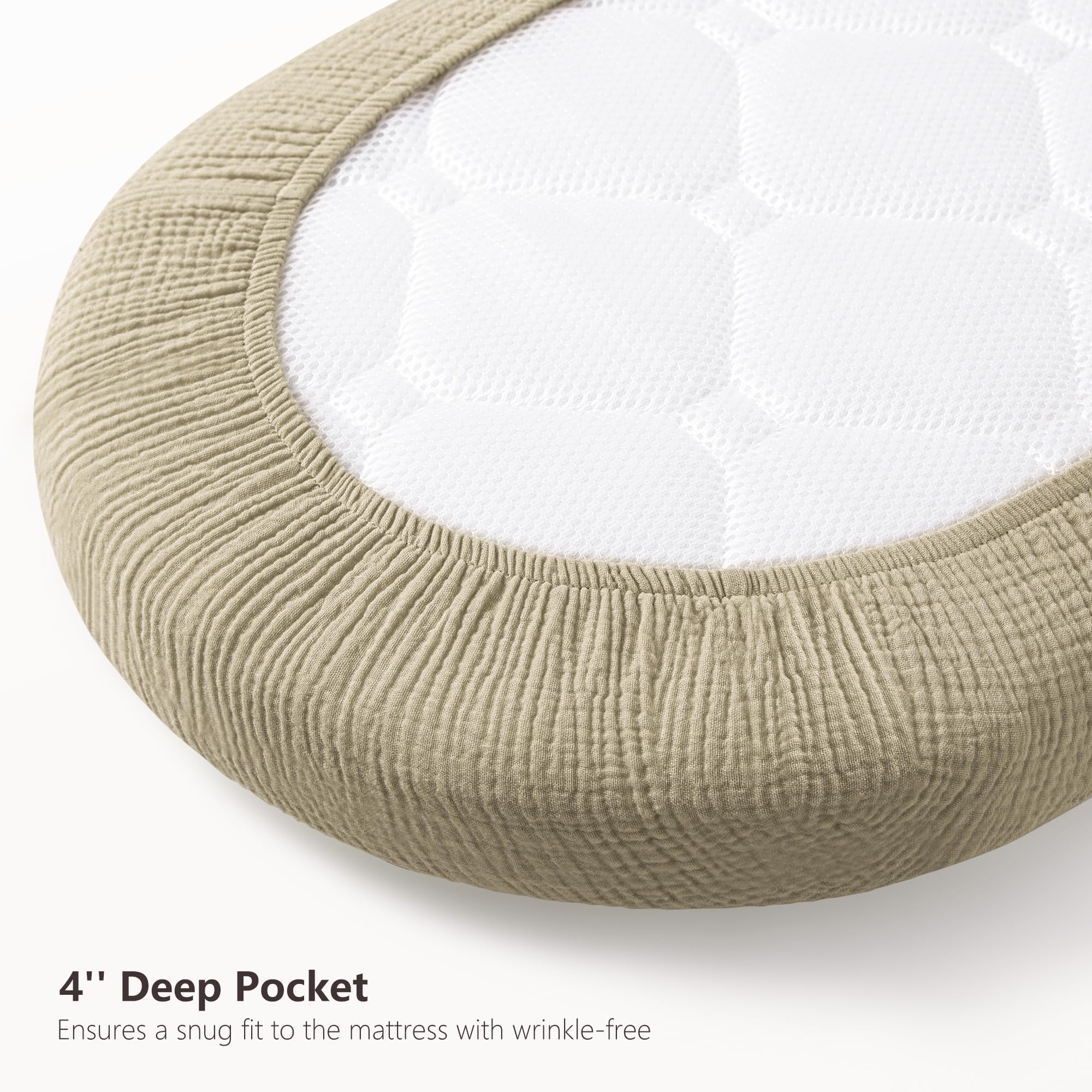Muslin Moses Basket Sheets 2 Pack - Image 4