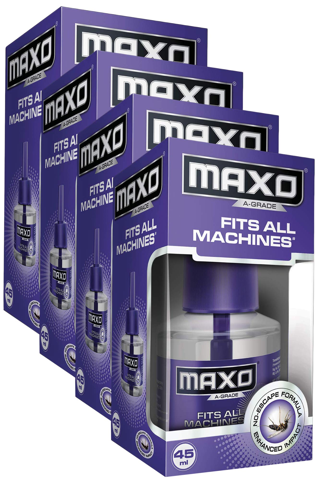 Maxo Liquid Vaporiser Refill, 45ml (Buy 3 Get 1, 4 Pieces) Promo Pack