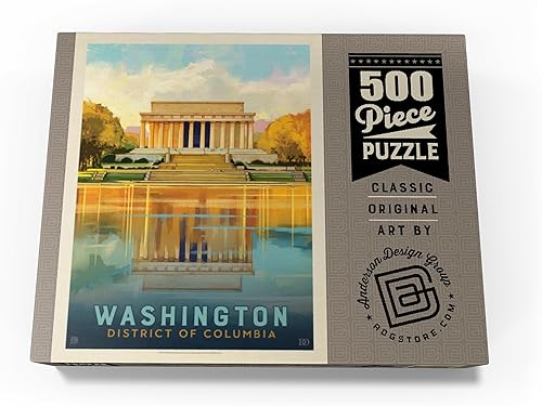 Miniatura 4 de Washington, DC Lincoln Memorial, Póster Vintage, rompecabezas premium de 500 piezas para adultos
