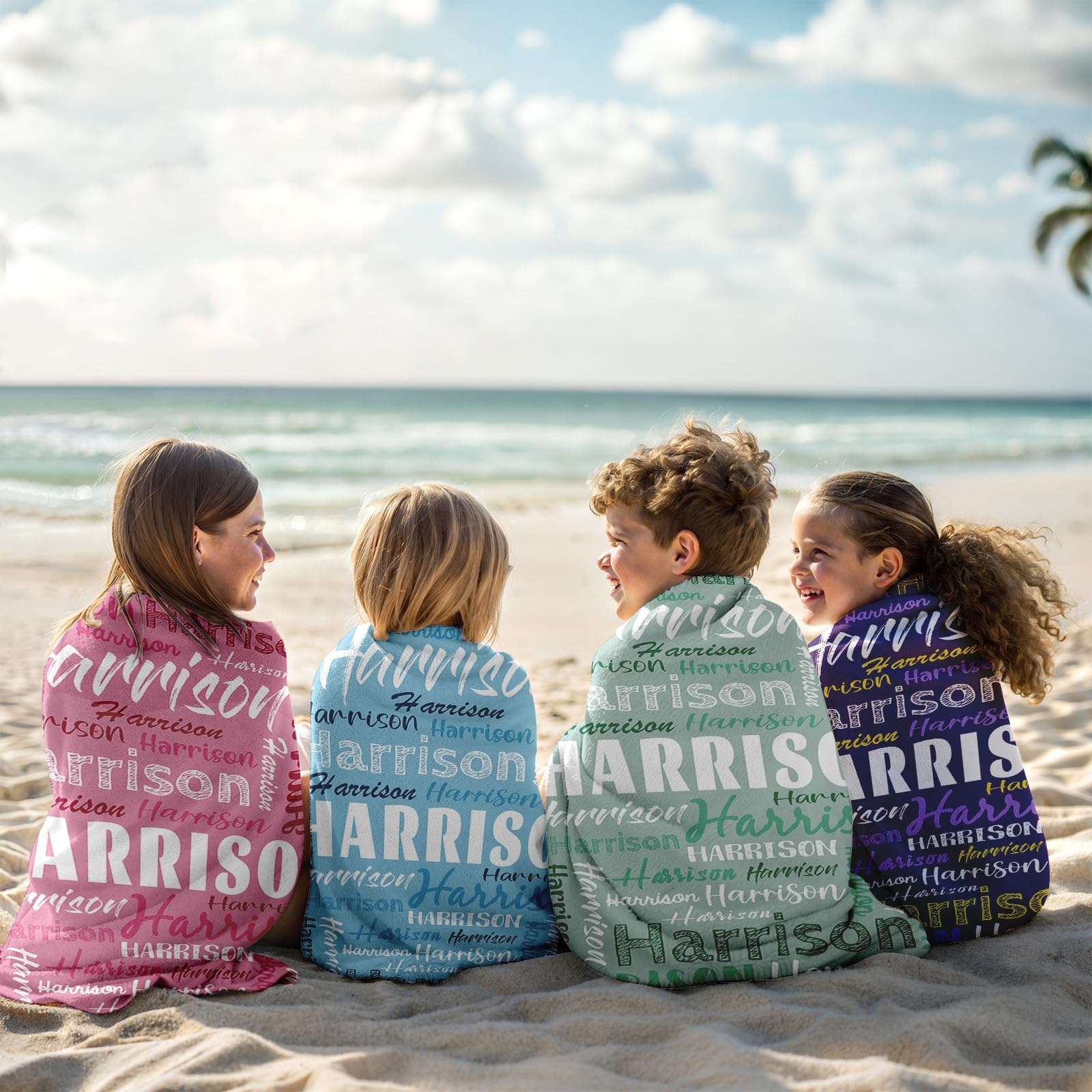 Personalized Kids Beach Towels – Custom Name Microfiber Quick-Dry Towels For Boys & Girls, Summer Gifts - View #8