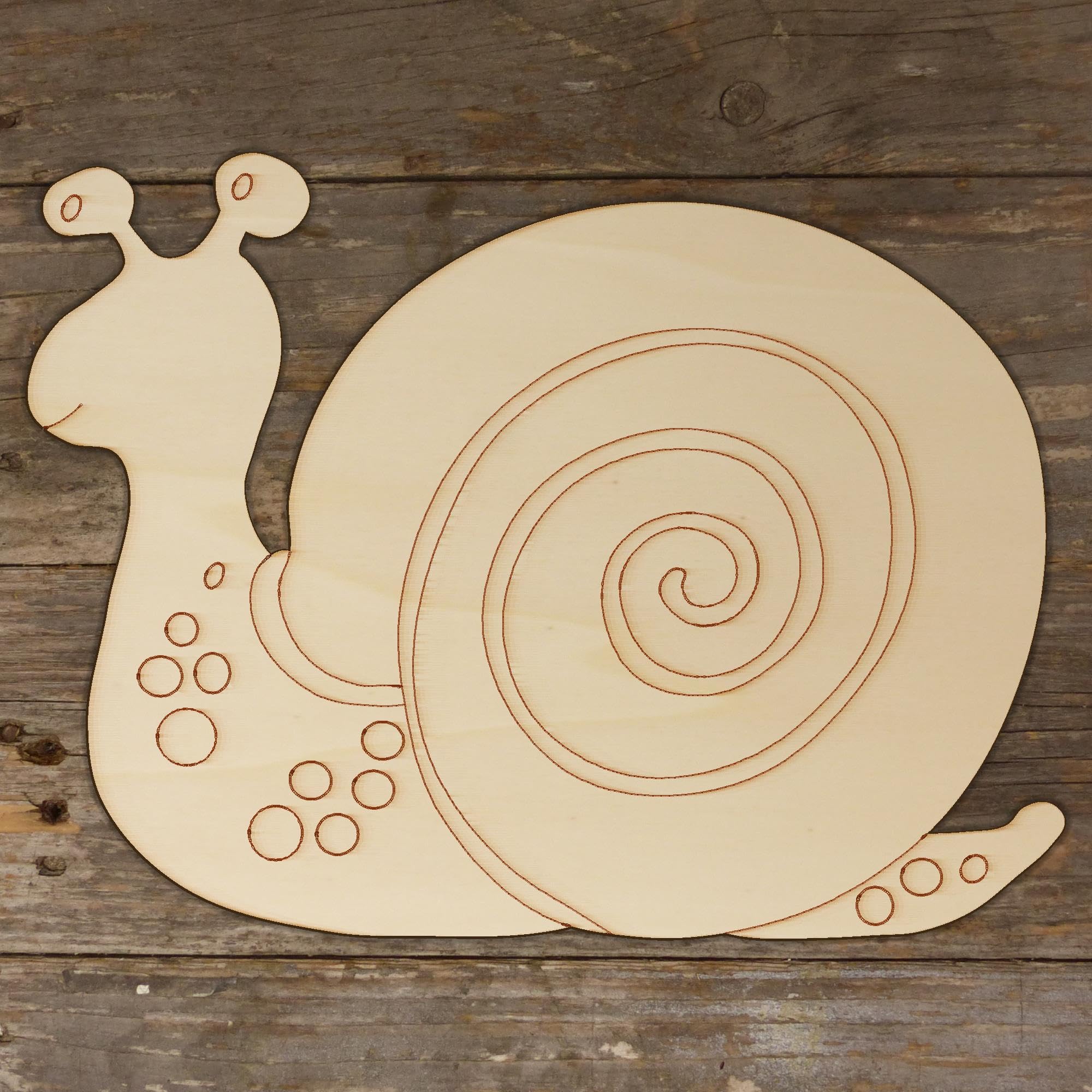 50 Sagome Di Legno A Forma Di Lumaca | SEWACC, Grezze E Non Finite, Per Pittura E Decorazioni Fai Da Te, 6,5 X 9 Cm - 2