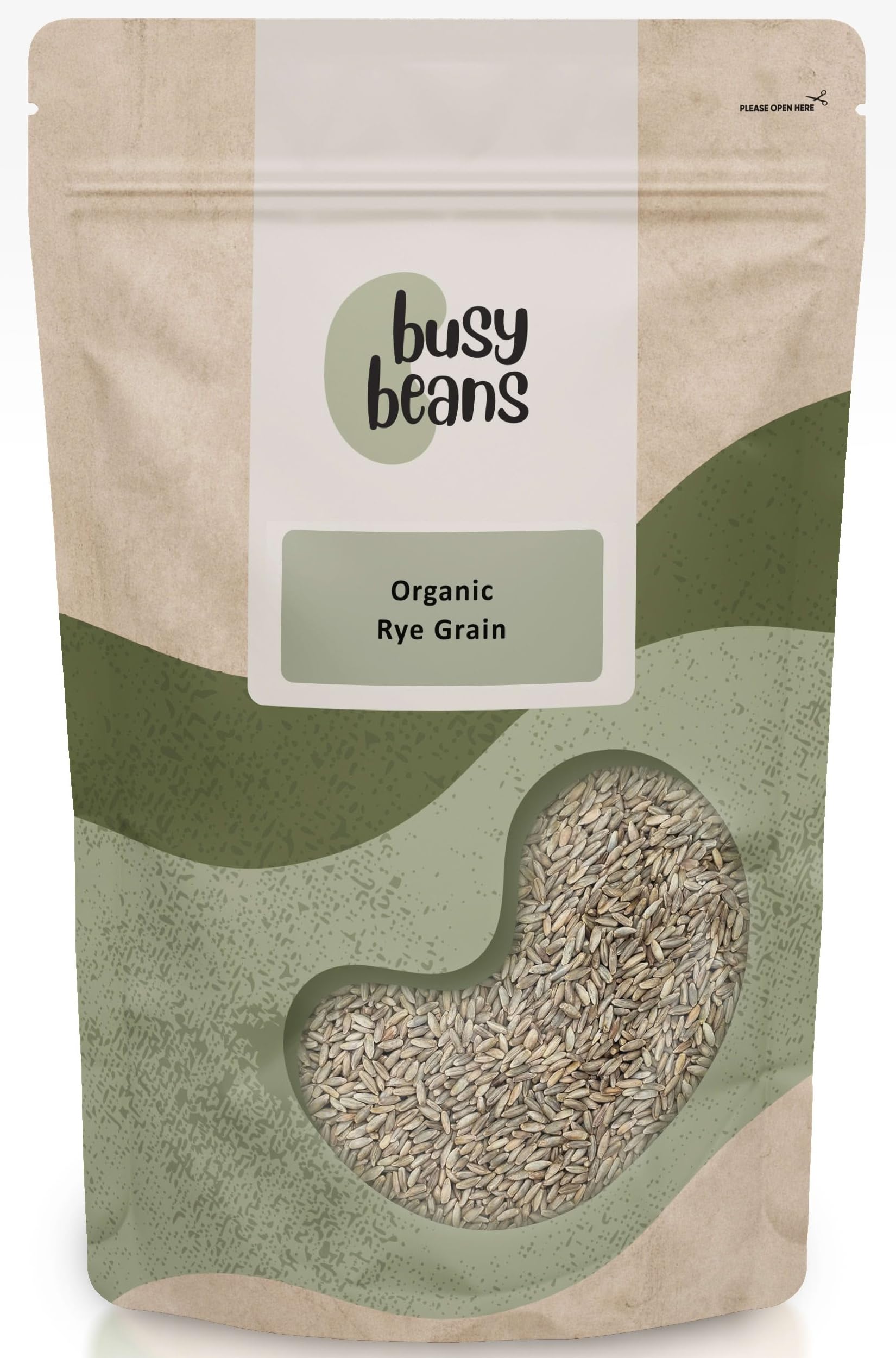 Organic Rye Grain - Certified Organic - by Busy Beans Organic (500g)Soil AssociationSoil AssociationSoil Association