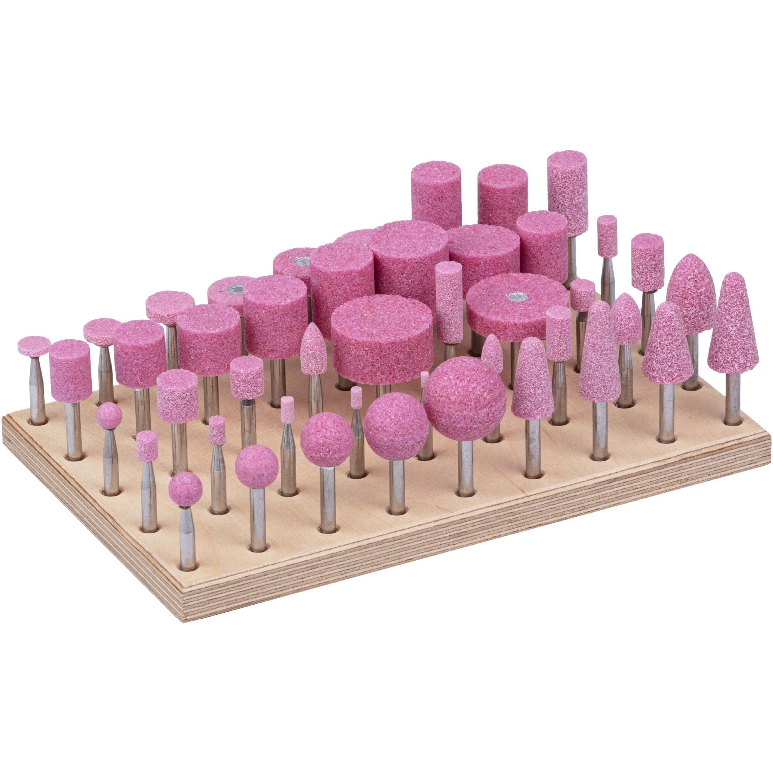 LUKAS-ERZETT 1 x Schleifstift-Set 45-teilig für Stahl/Stahlguss Schaft 6 mm Edelkorund- 26,5x17x11,5cm