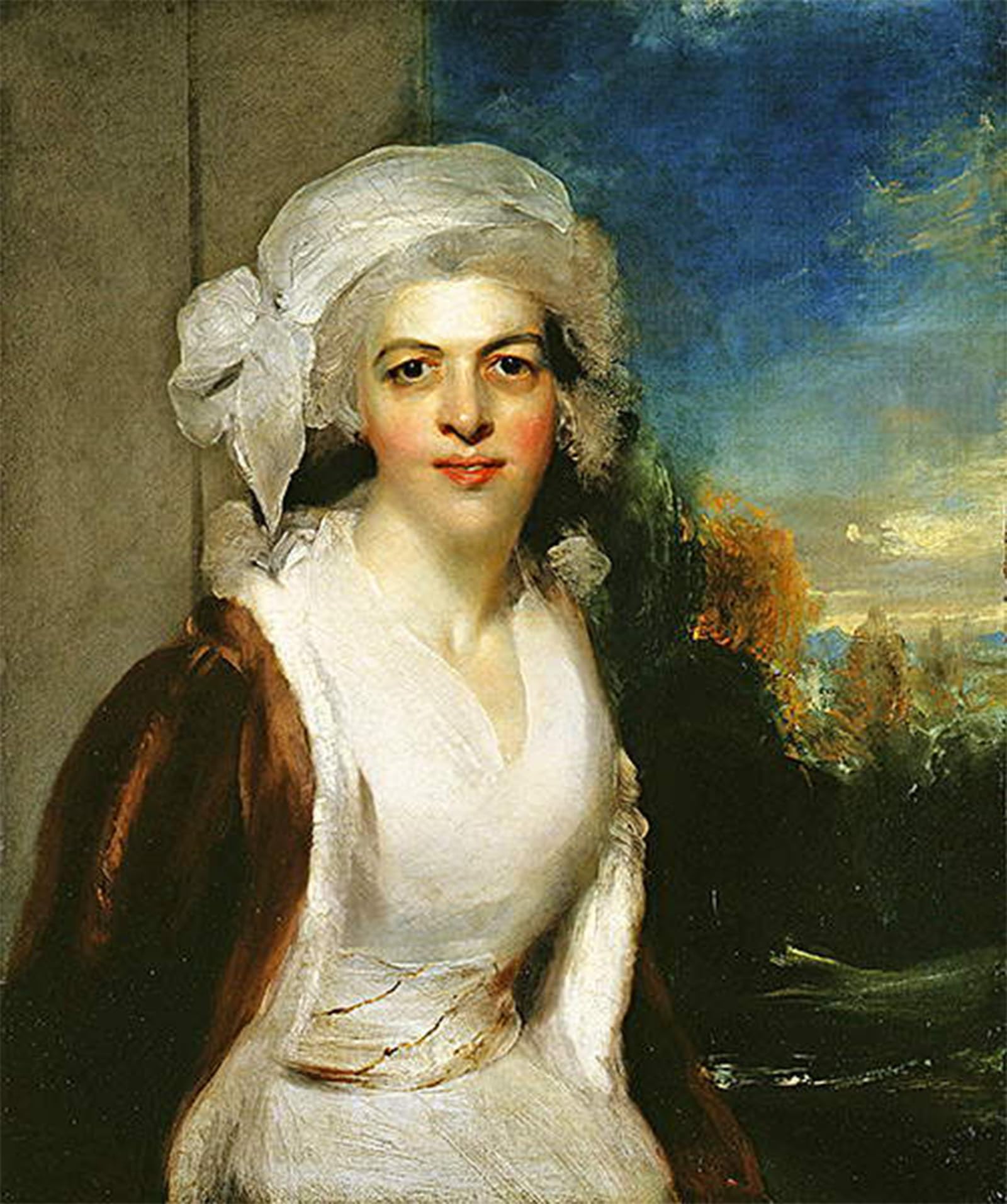 POSTERIIk Famous Modern Artwork Art Mural Portrait of Rebecca Lady Simeon by Lawrence Oil Paintings Pictures for Home Decor 60x90cm