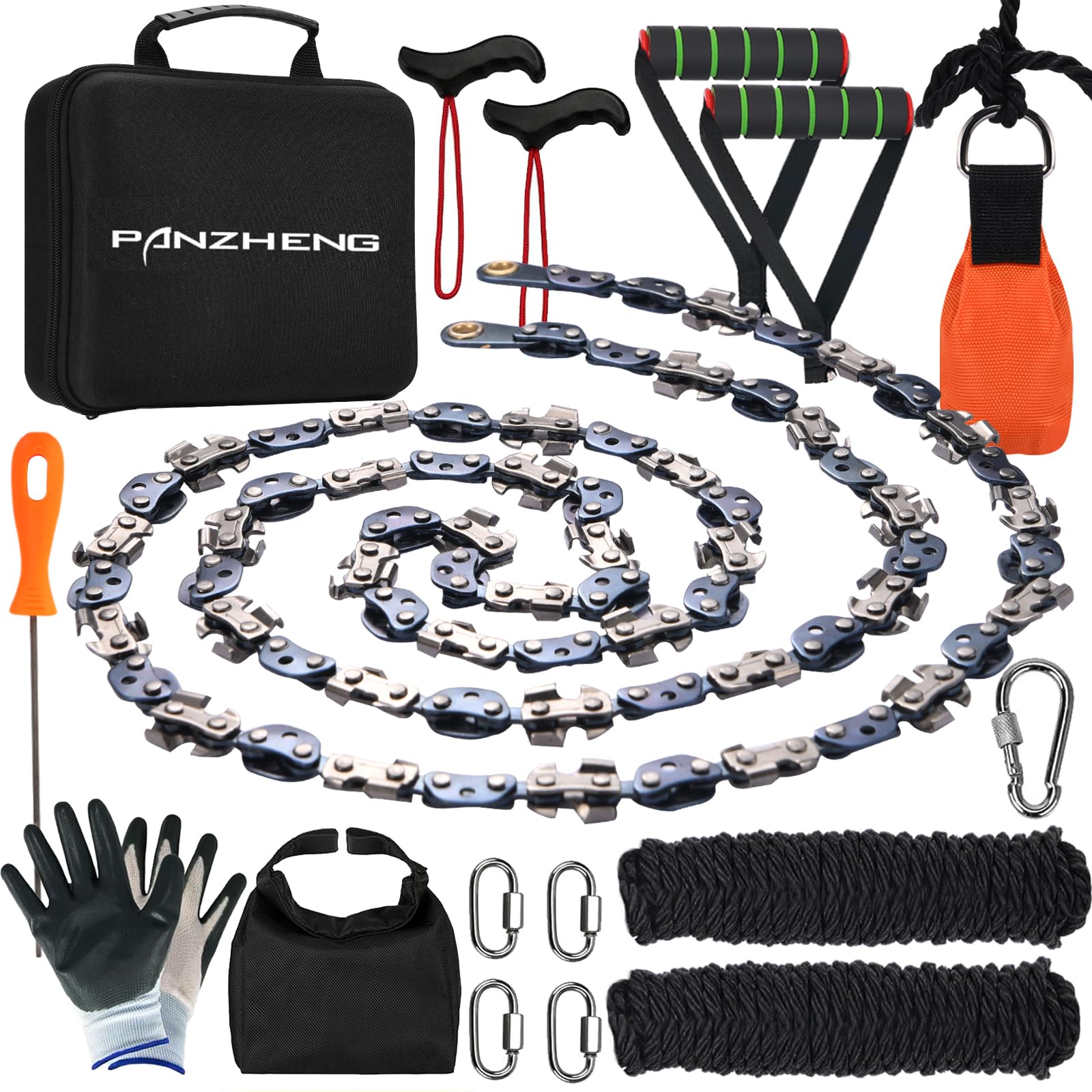 Rope Saw 56 inch High Limb Rope Saws Tree Saw High Limb Both Sides, Pocket chainsaw with 11OZ Throw Weight