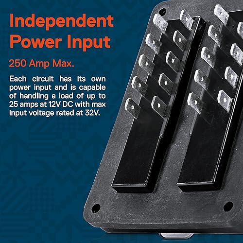 Miniatura 5 de Caja de fusibles con iluminación LED de 6 vías con cubierta, OLS PSZACCEPS051H