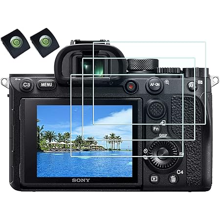 HUIPUXIANG Screen Protector for Sony Alpha A7R IV(Not for A7 IV) Camera with Hot Shoe Cover,Sony A7RIV A7R4 0.3mm High Definition 9H Hardness Optical LCD Premium Glass Protective Cover [3+2 Pack]