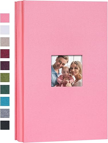 Miniatura 27 de Mublalbum Álbum de fotos pequeño de 4 x 6 pulgadas, 200 fotos, cubierta de lino, libro de fotos con bolsillos horizontales para boda, aniversario