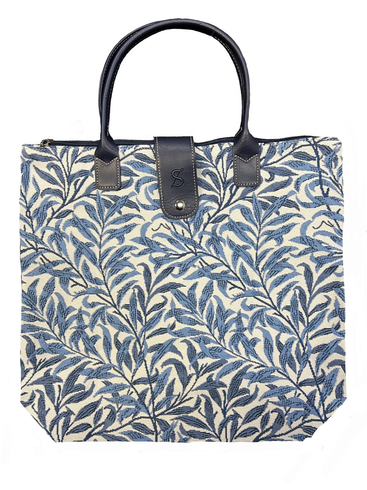 Signare Women's Willow Bough Tapestry Foldable Tote Bag Reusable Shopping Bag Grocery Bag With Floral Design (, Fdaw-Wiow)