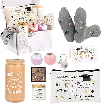 Kolewo4ever 10 Pieces Graduation Gifts Set for Her,Class of 2025 Graduation Gifts for Her Girls Daughter Senior 2025 High School College PhD Masters Degree Graduate Gift for Women