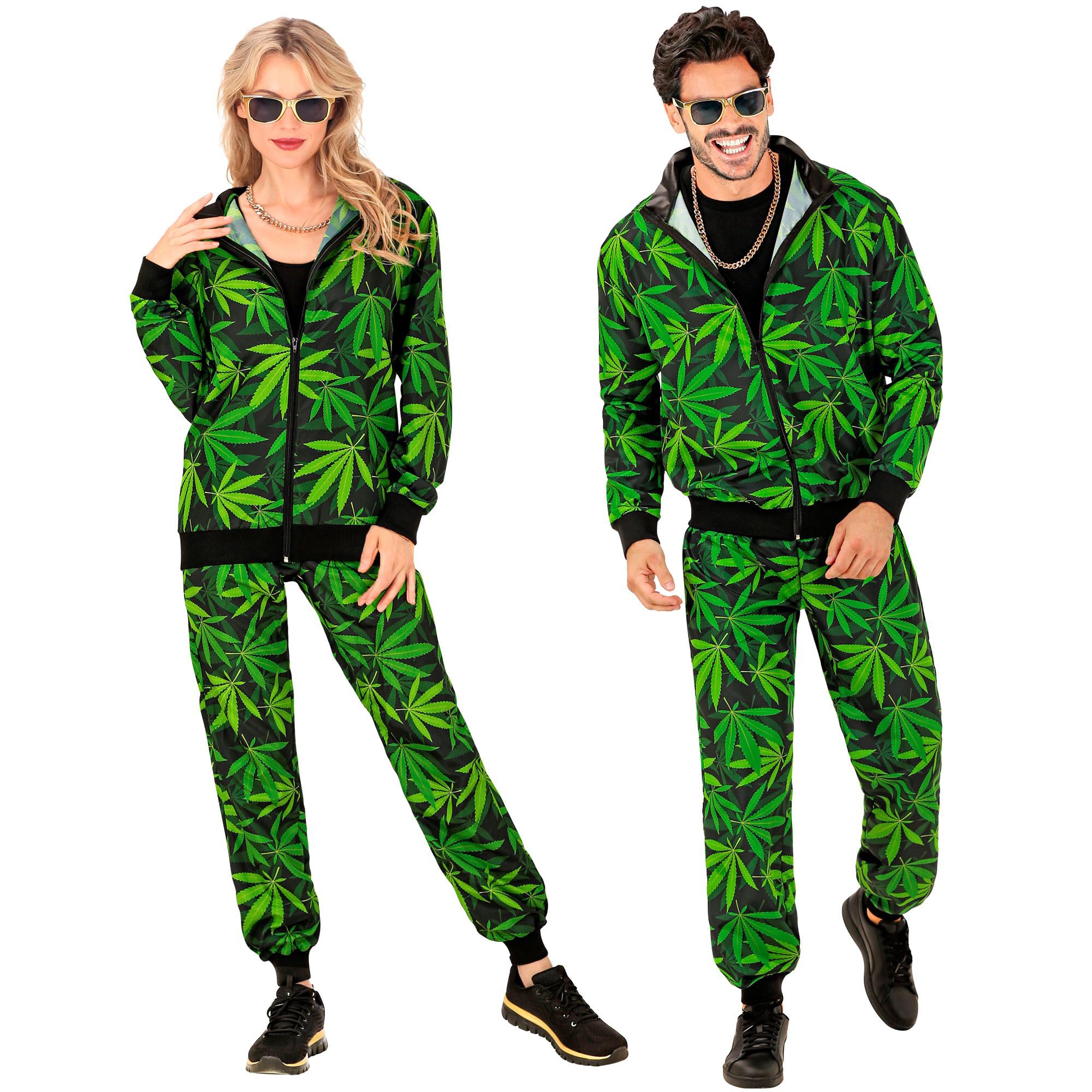 W WIDMANN MILANO Party Fashion - Costume Tracksuit, Rainbow Pattern, 80s Outfit, Jogging Suit for Carnival & Party