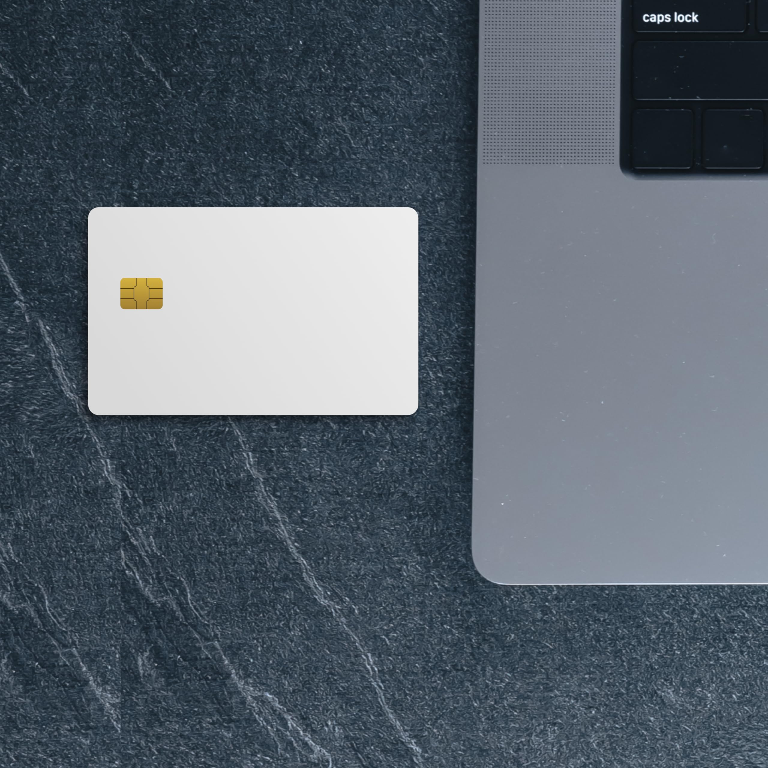 FIDO2 Sicherheitsschlüssel - Passwortlose & 2FA-Authentifizierung - Kompatibel Mit Microsoft, Apple, Google & Mehr - Mifare Desfire - Praktisches Kartenformat - NFC & Kontakt (weiß)