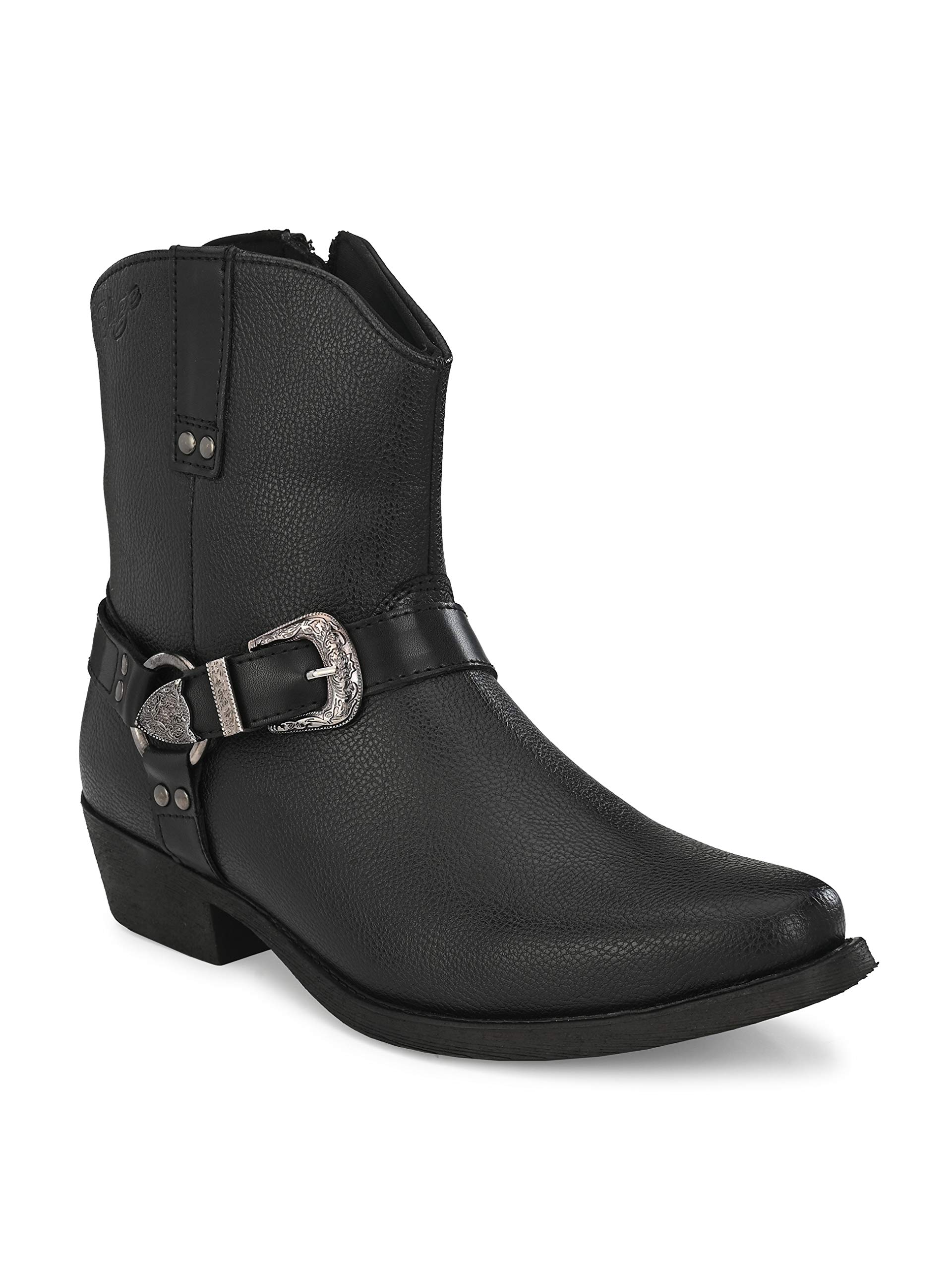 Delize Mens Black Chelsea High Ankle Boots (B0861RPTN9) Amazon Price History, Amazon Price Tracker