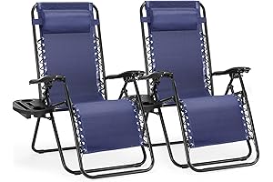 Sweetcrispy Zero Gravity Dual Rechargeable Battery Beach Camping Patio Outdoor Folding Recliner...